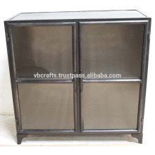 Industrial Vintage Cabinet Dark Farbe Glas Türen